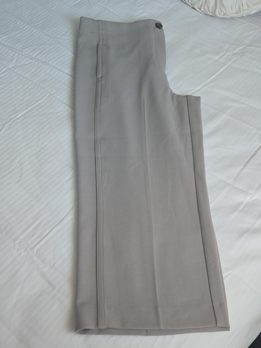 Ann Taylor Grey Wide Leg Crop Pants
